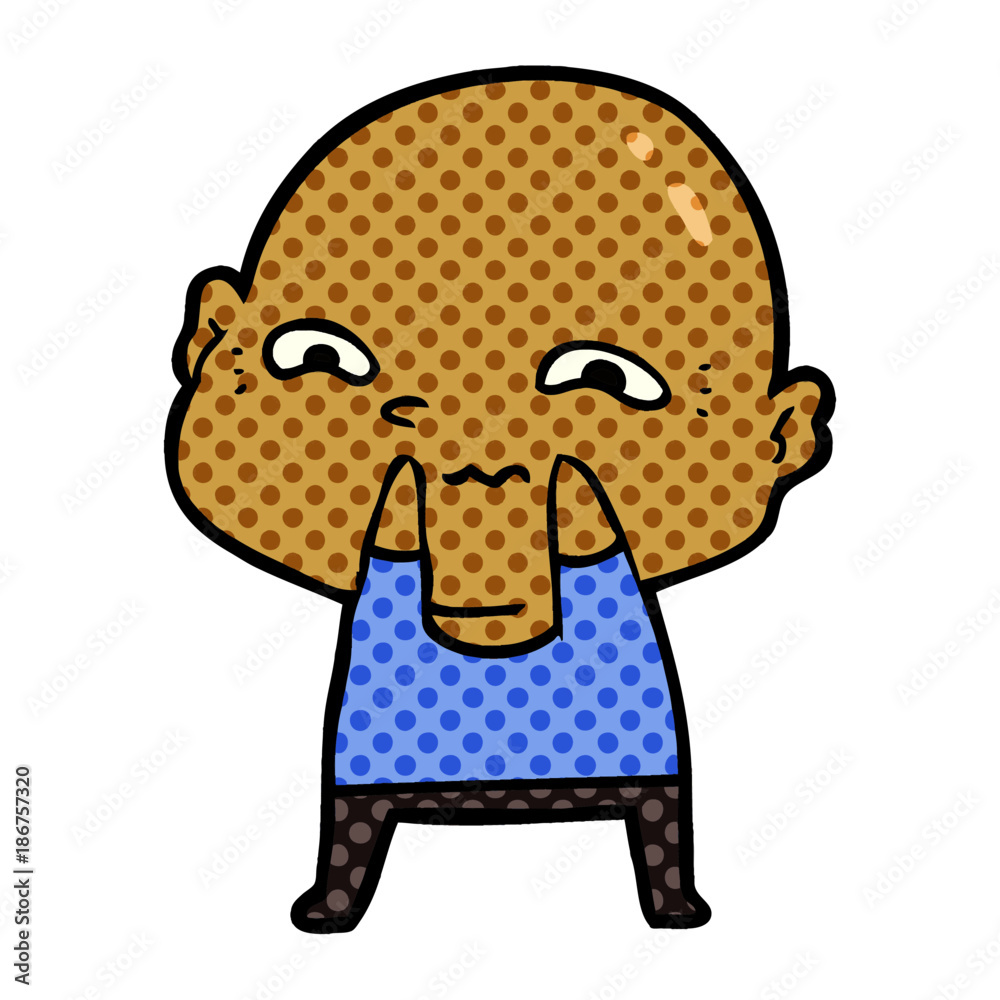 Obraz premium cartoon creepy guy