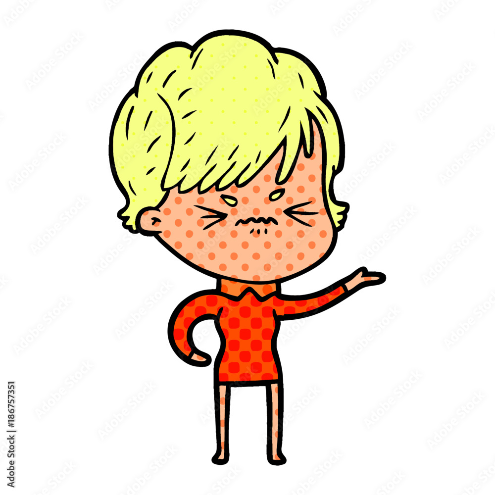 cartoon frustrated woman cartoon frustrated woman