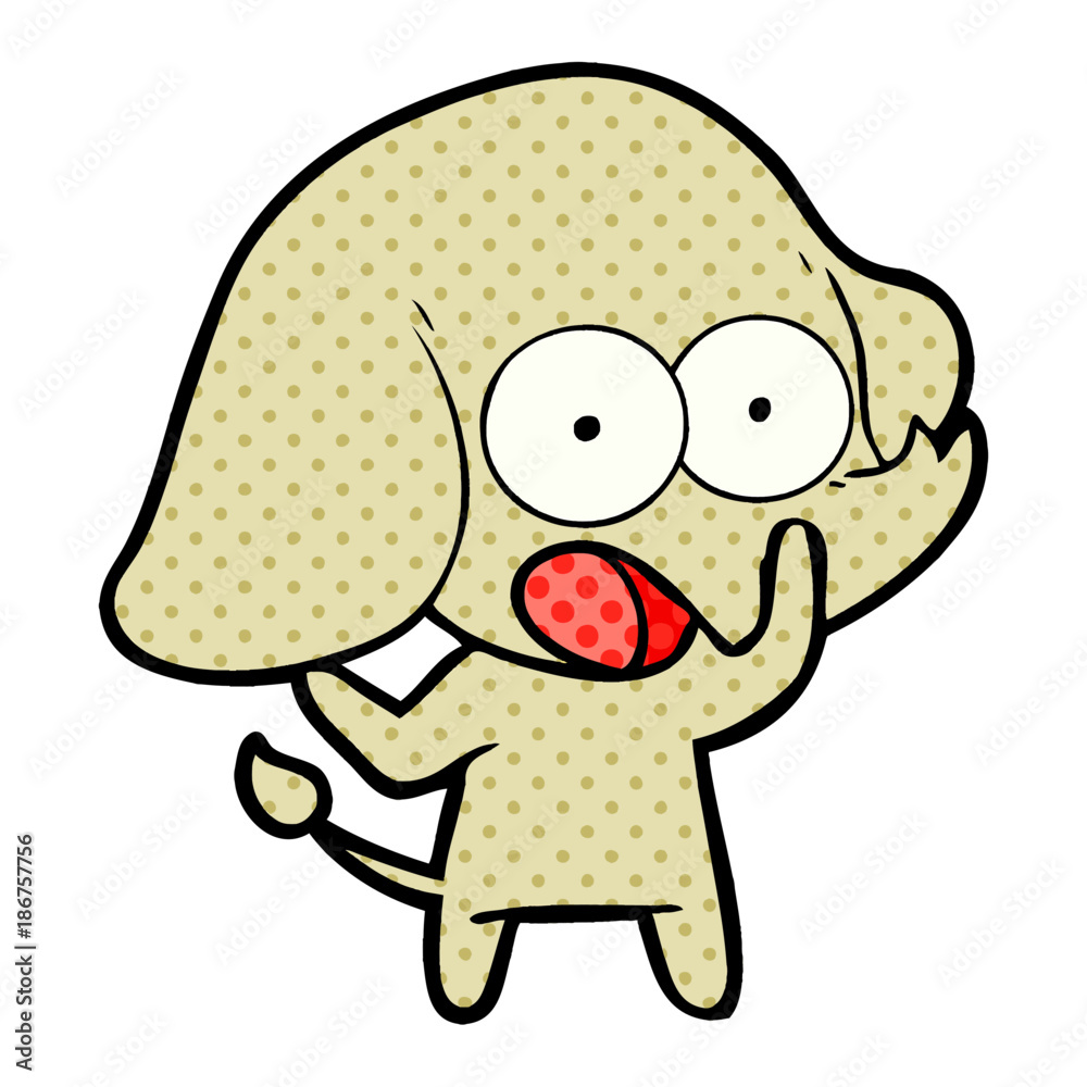 Obraz premium cute cartoon elephant