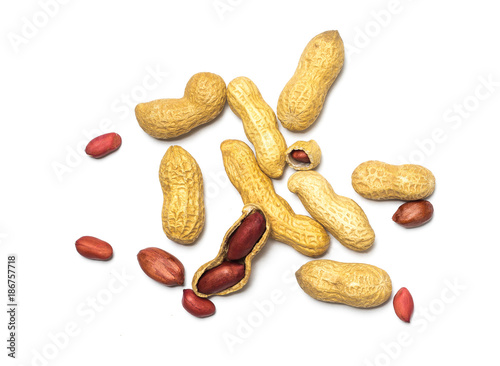 Peanuts isolated on white background