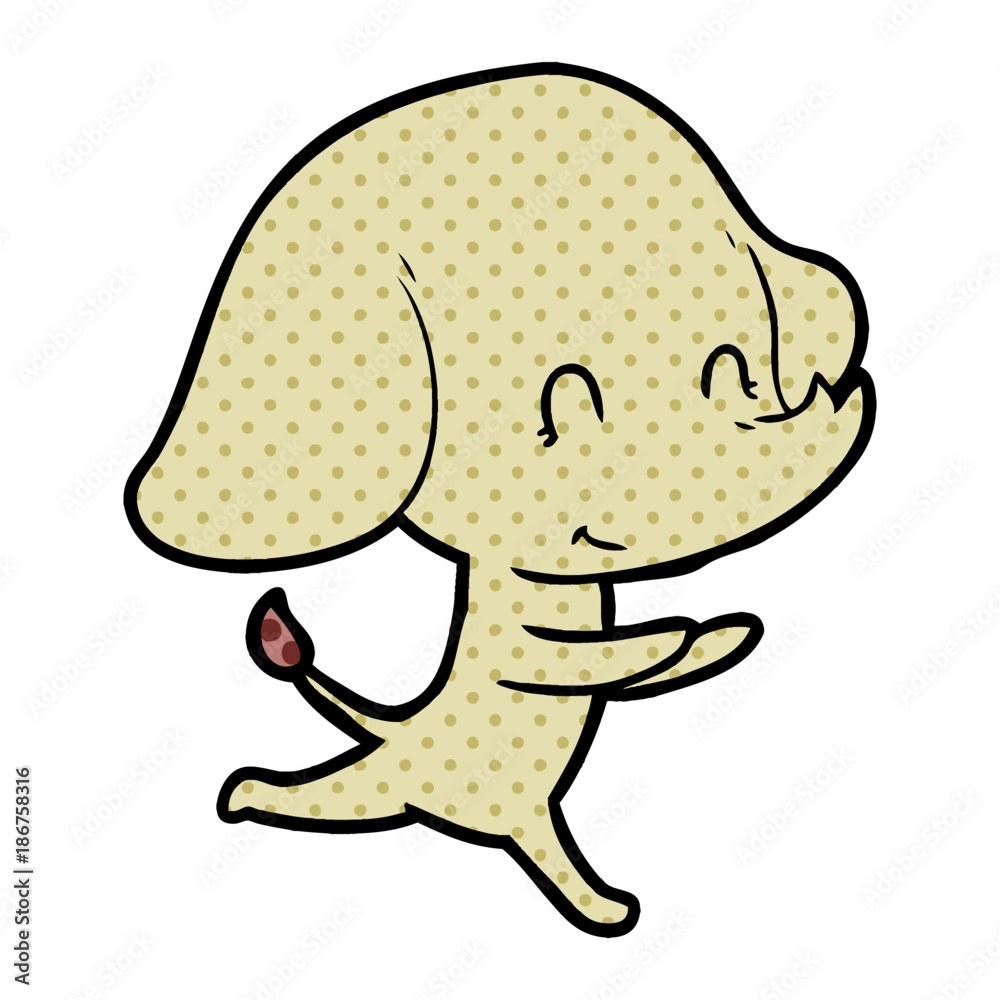 Obraz premium cute cartoon elephant