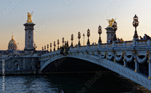 The Alexander III Bridge across Seine river in Paris, France, October 14, 2017 © JEROME LABOUYRIE