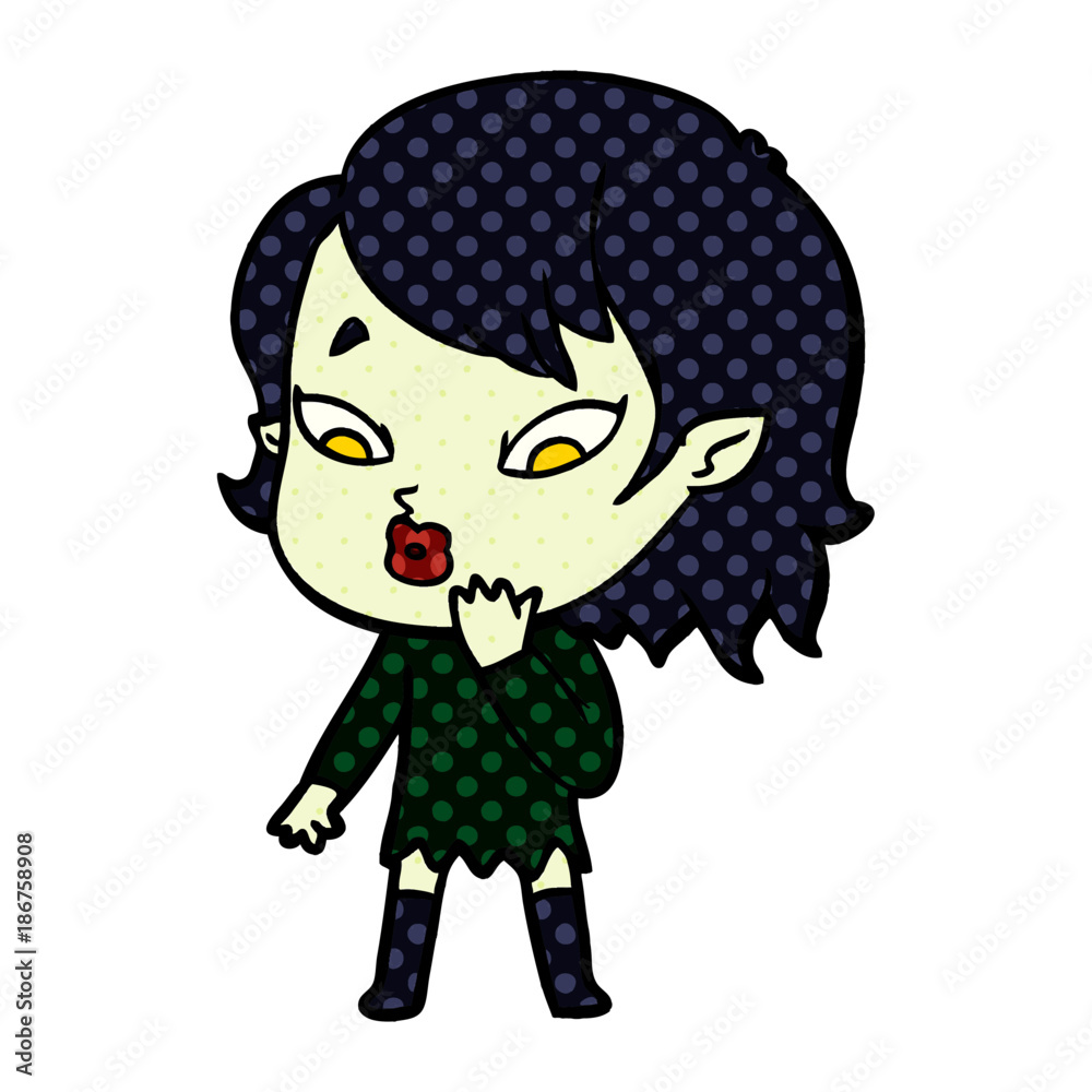 cute cartoon vampire girl