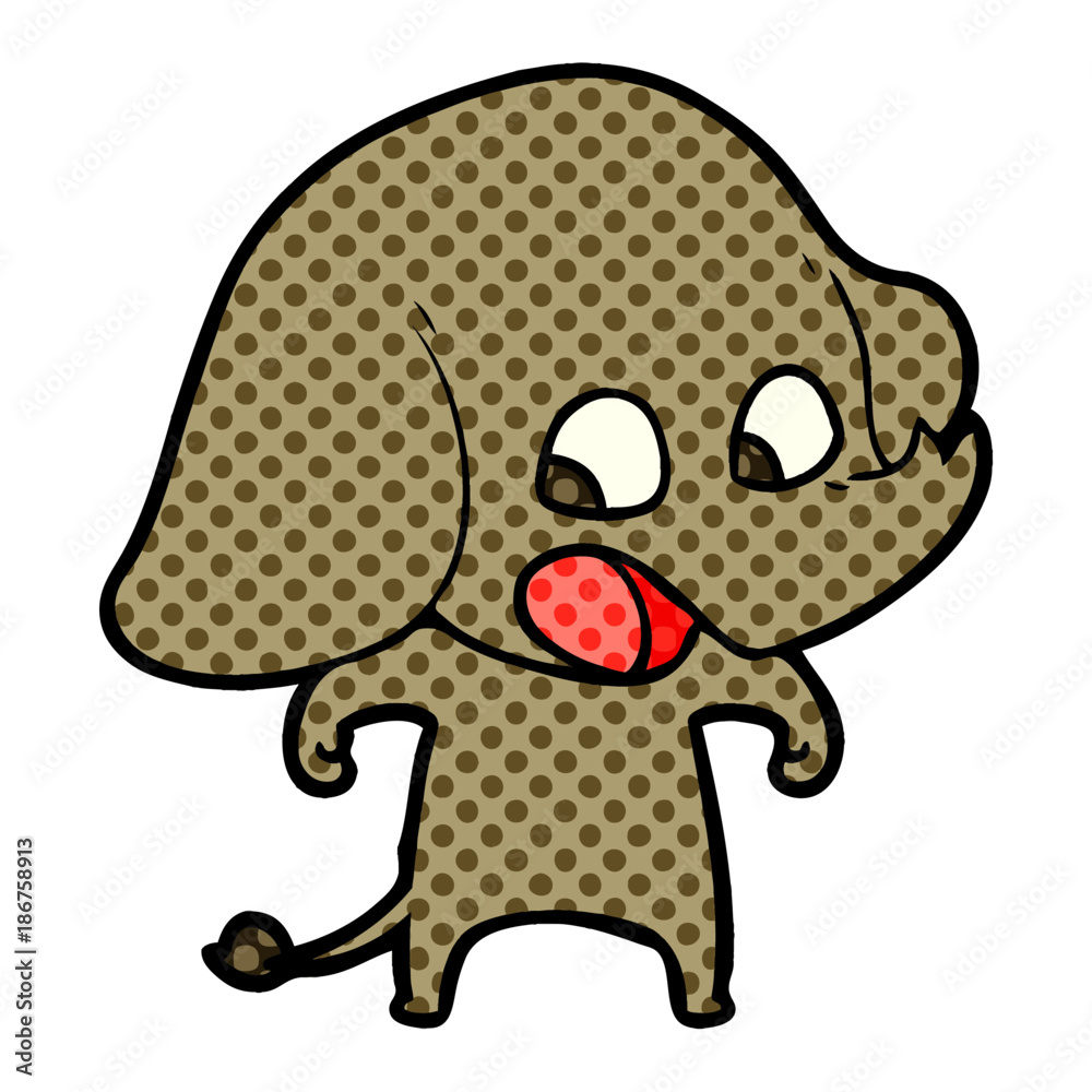 Obraz premium cute cartoon elephant