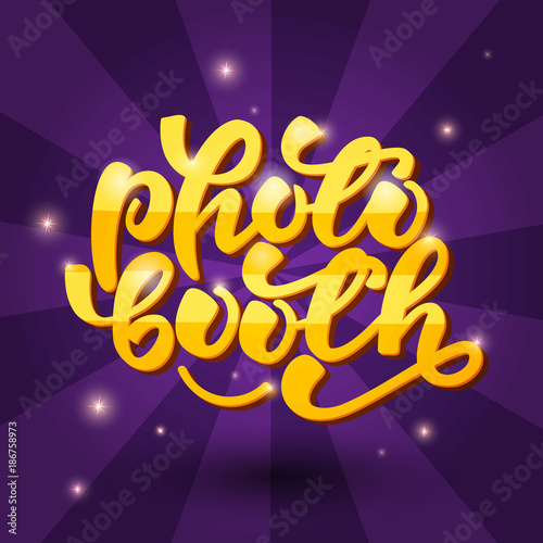 Photo Booth Lettering Banner. Vector illustration.