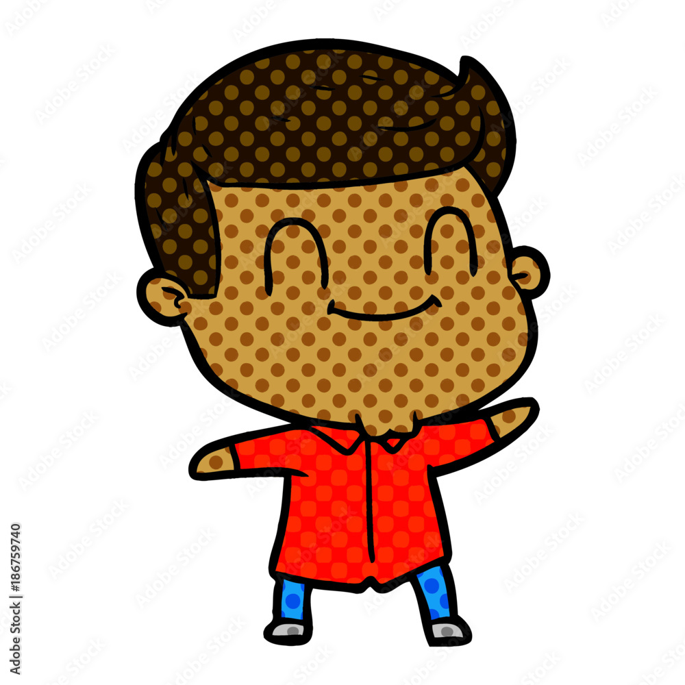 cartoon friendly man cartoon friendly man