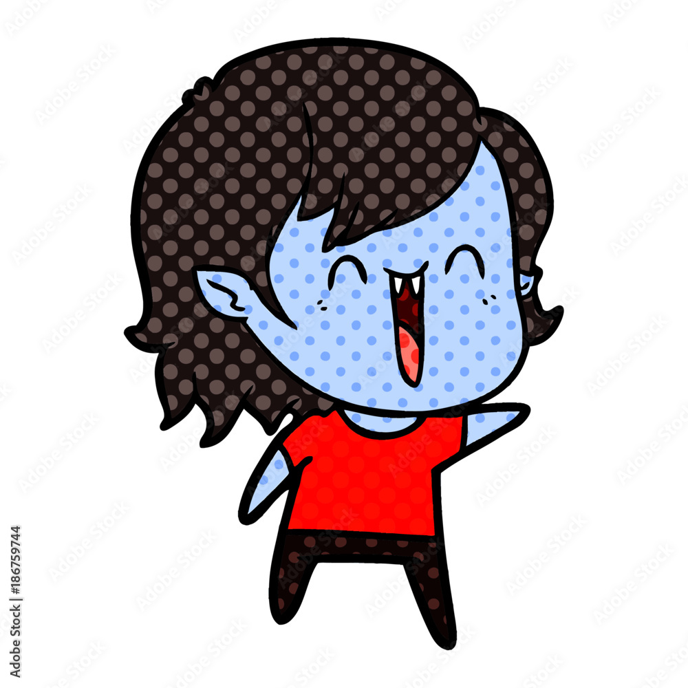 cute cartoon happy vampire girl cute cartoon happy vampire girl