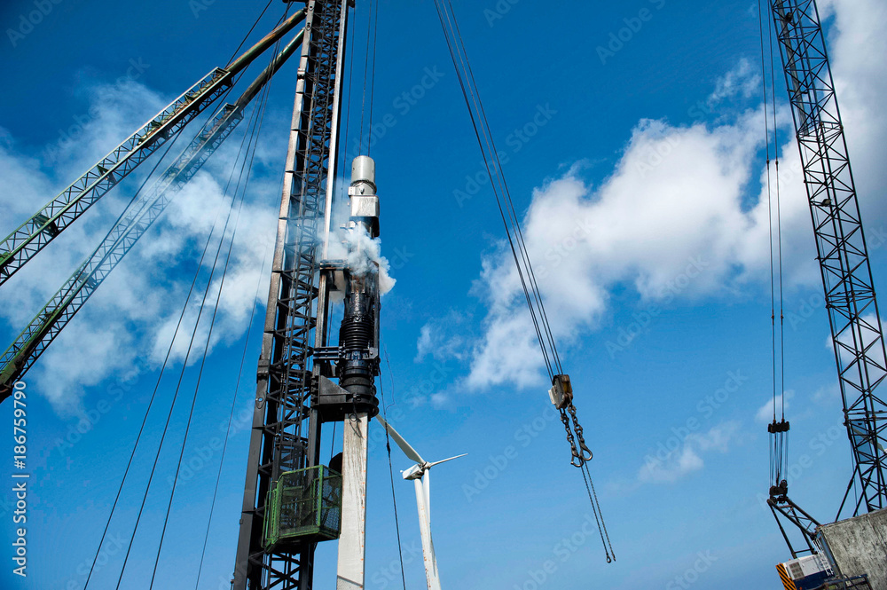 NOP Windpark in aanbouw