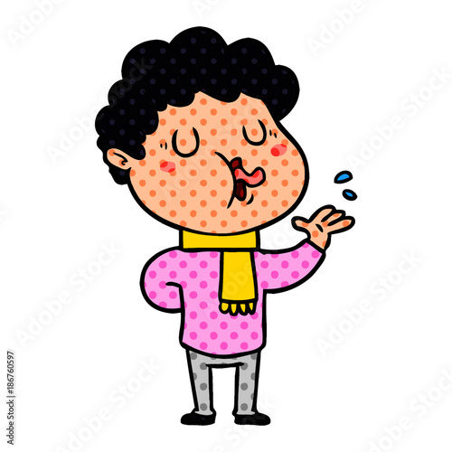 cartoon man singing