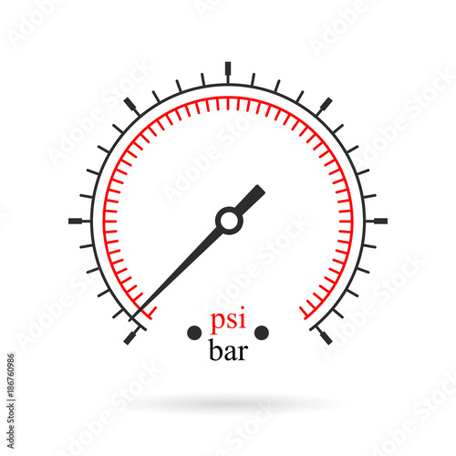 Scale of manometer vector illustration