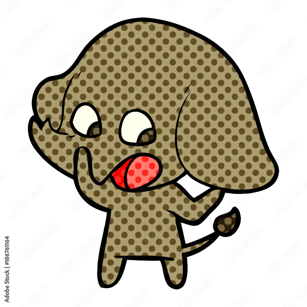 Obraz premium cute cartoon elephant