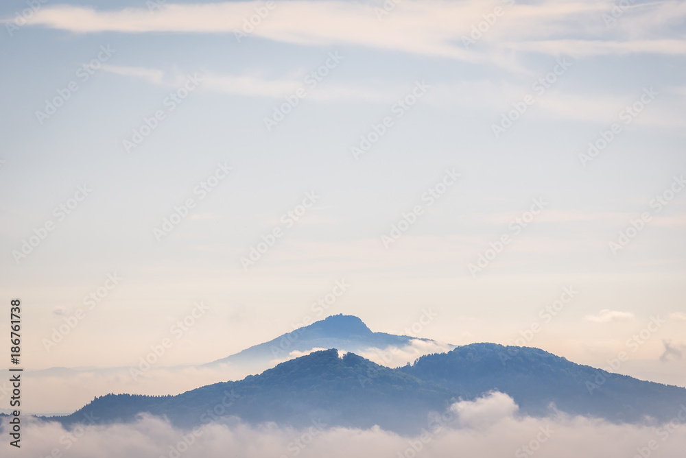 Mountains in Czech Republic, view from Kamenicky Senov city Mountains in Czech Republic, view from Kamenicky Senov city