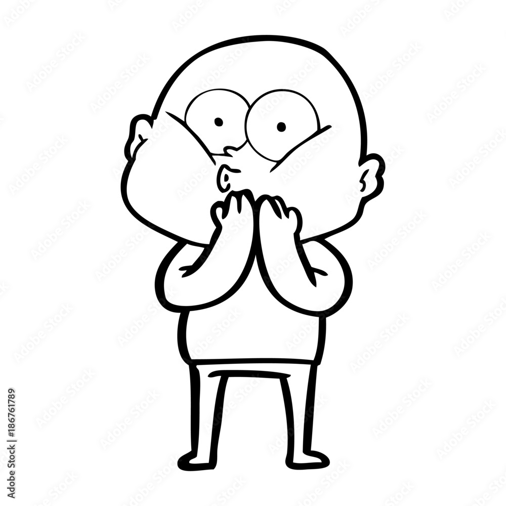 cartoon bald man staring cartoon bald man staring