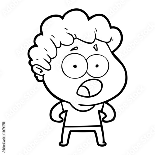 cartoon man gasping in surprise