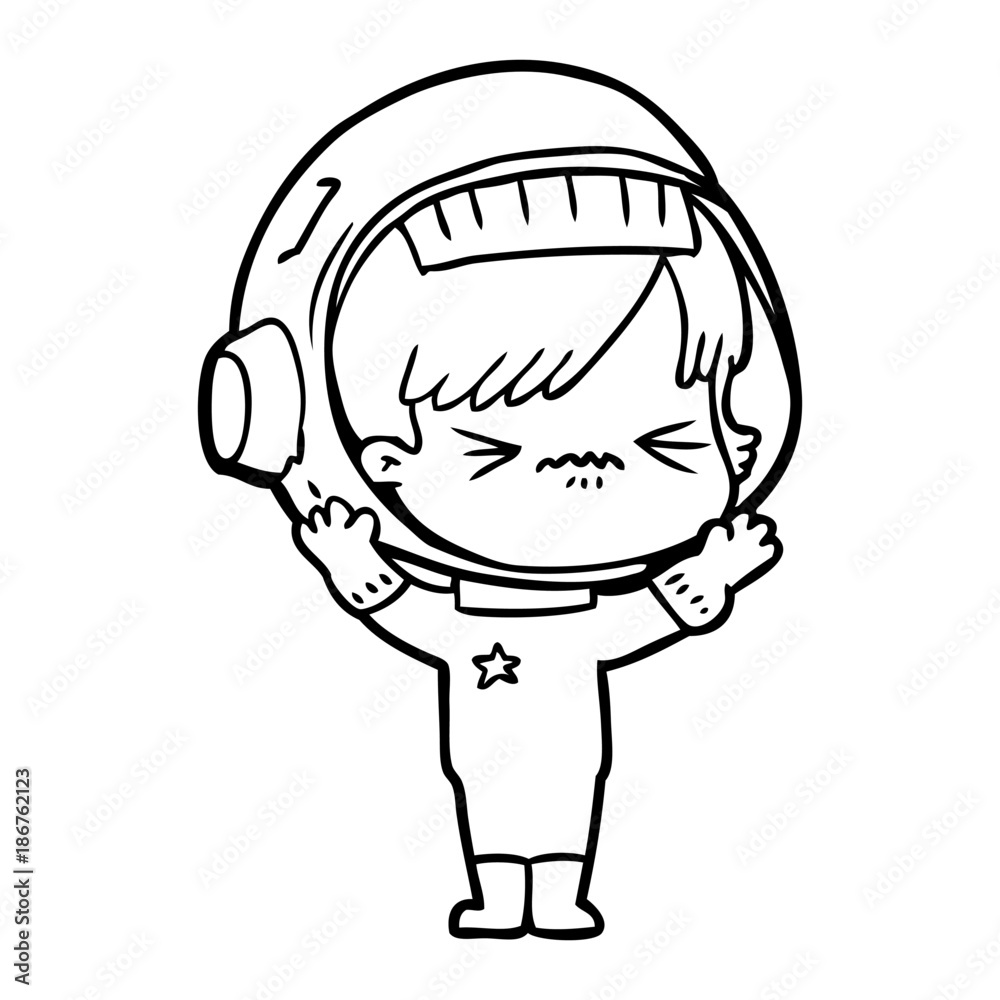 cartoon astronaut woman cartoon astronaut woman