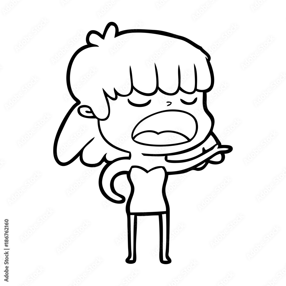 cartoon woman talking loudly cartoon woman talking loudly