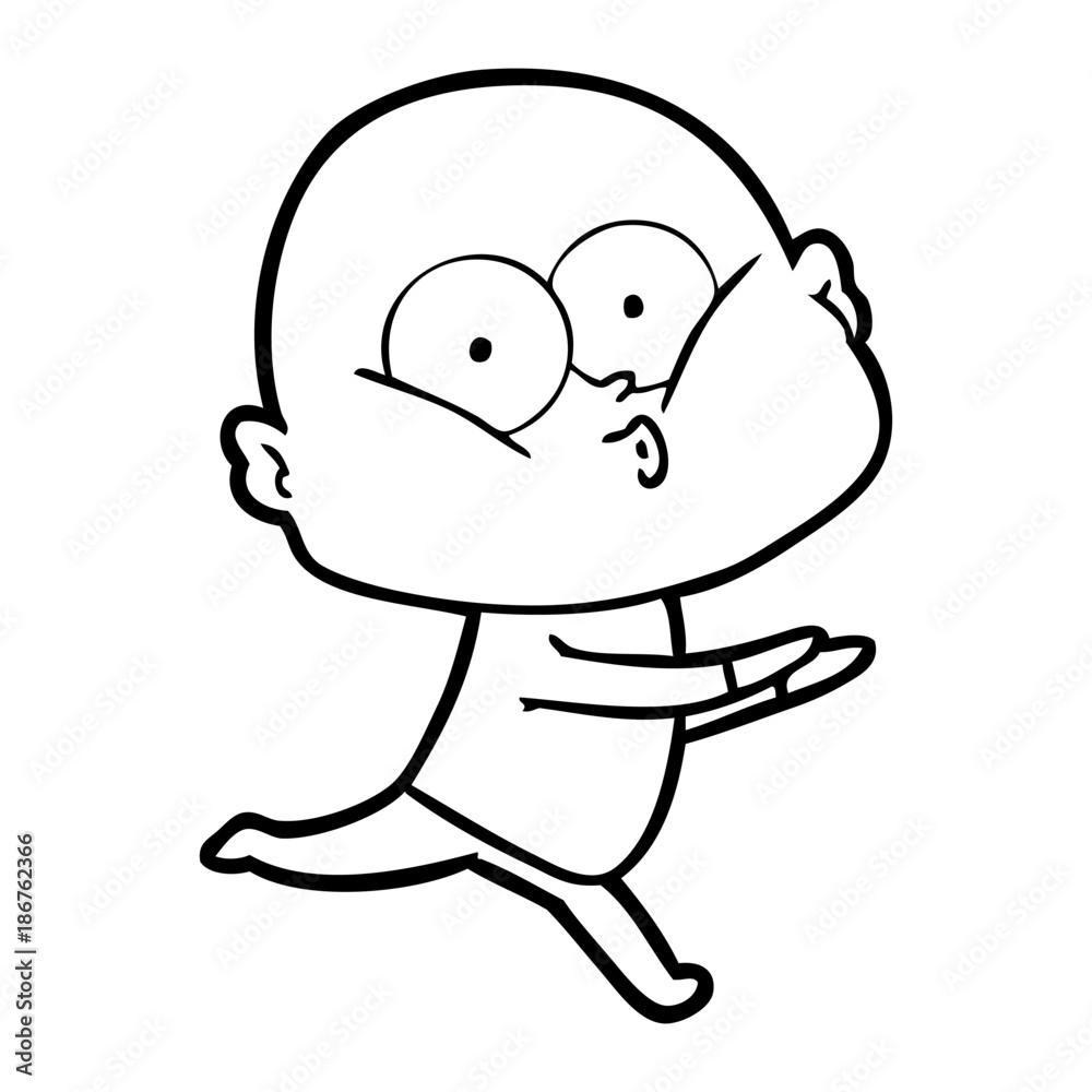 cartoon bald man staring cartoon bald man staring