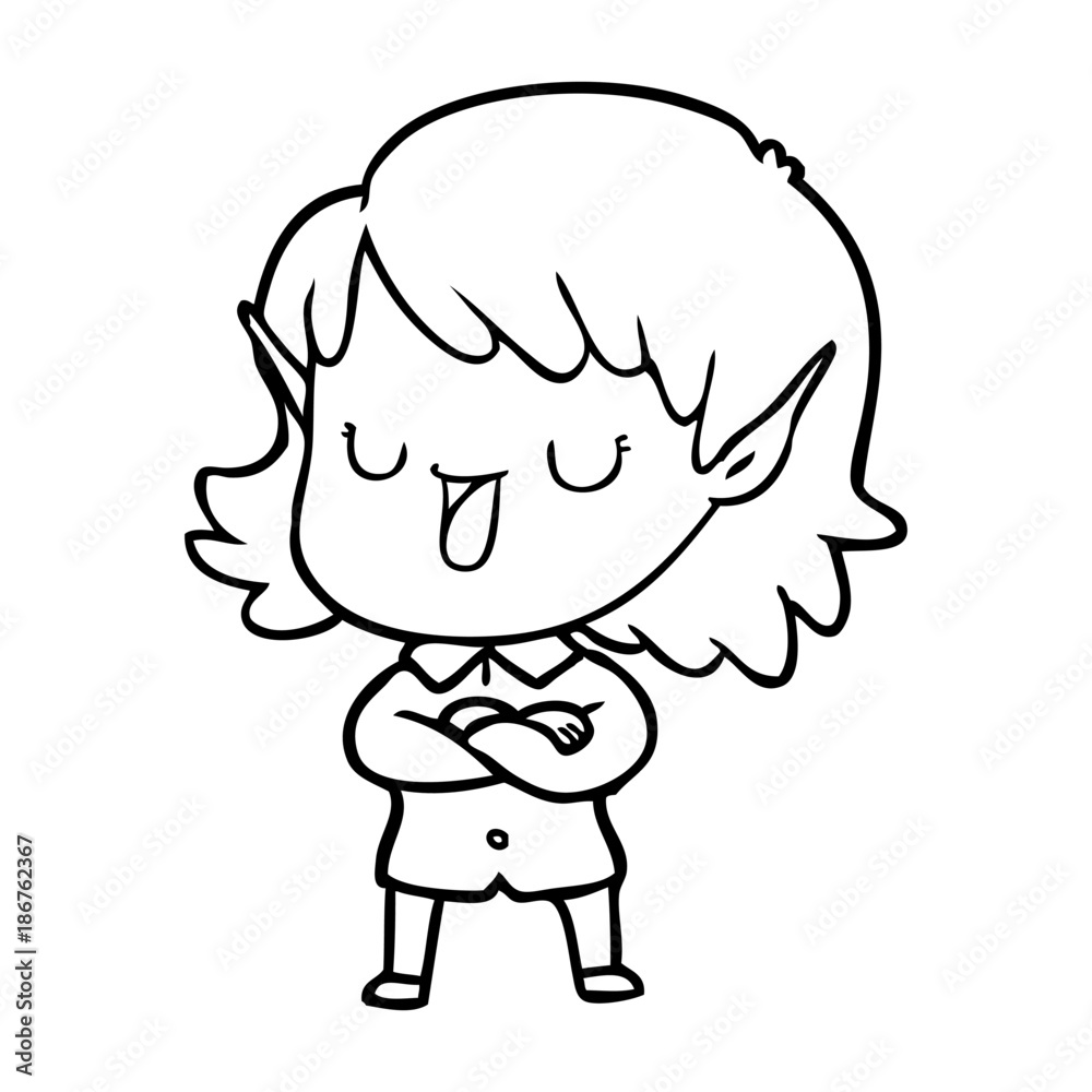 cartoon elf girl cartoon elf girl