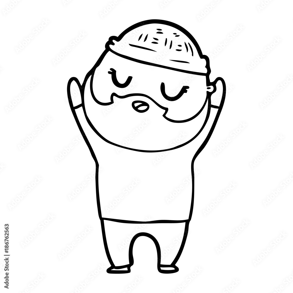cartoon man with beard cartoon man with beard