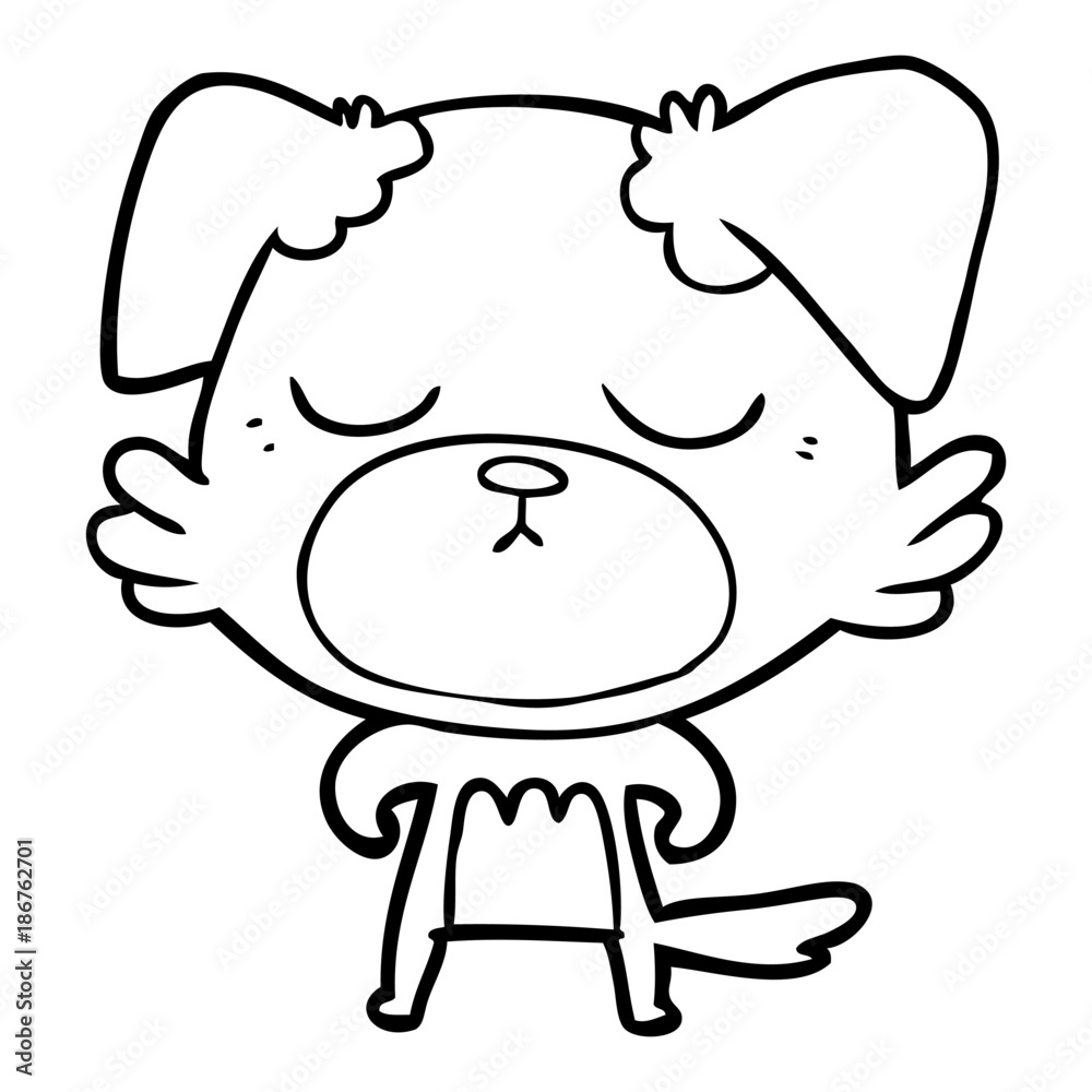 Fototapeta premium cute cartoon dog