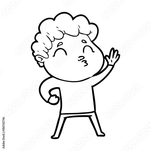 cartoon man pouting