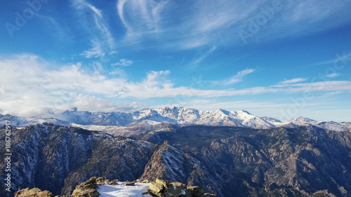 Chaîne de montagnes en Corse - France