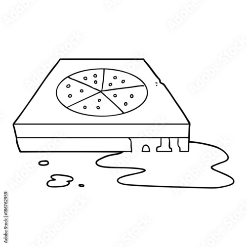 cartoon greasy pizza