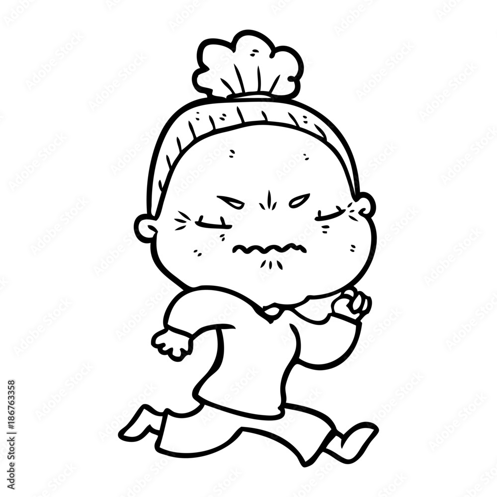 cartoon annoyed old lady cartoon annoyed old lady