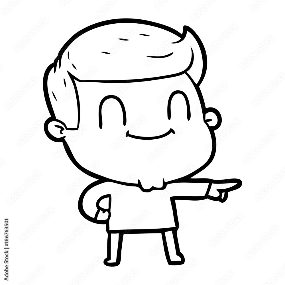 cartoon friendly man