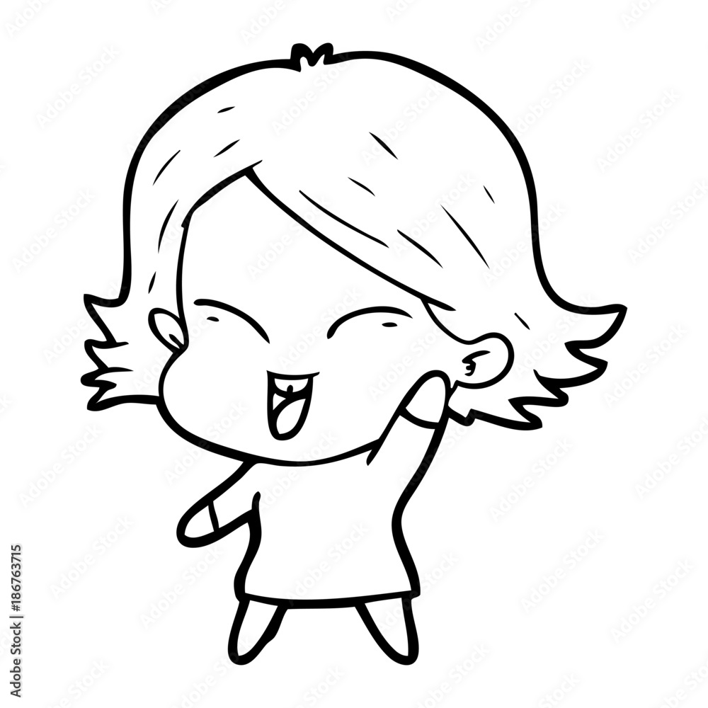 happy cartoon girl happy cartoon girl