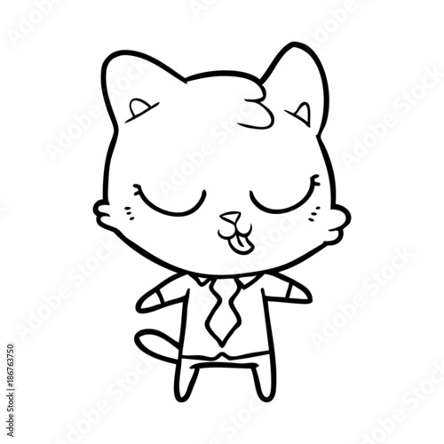 cartoon business cat