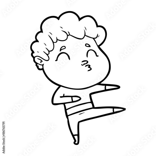 cartoon man pouting