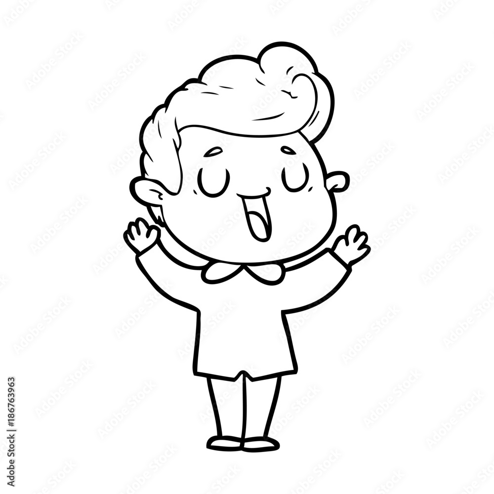 happy cartoon man happy cartoon man