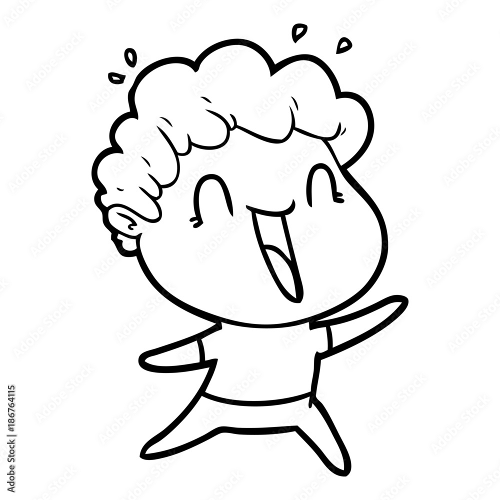 cartoon happy man cartoon happy man