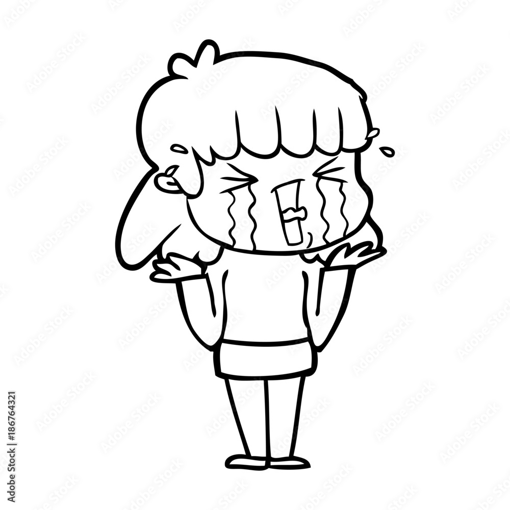 cartoon woman in tears cartoon woman in tears