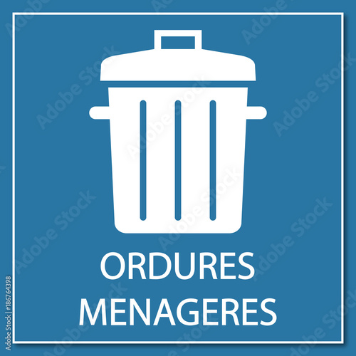 Logo ordures ménagères.