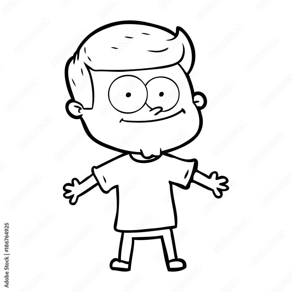 cartoon happy man cartoon happy man