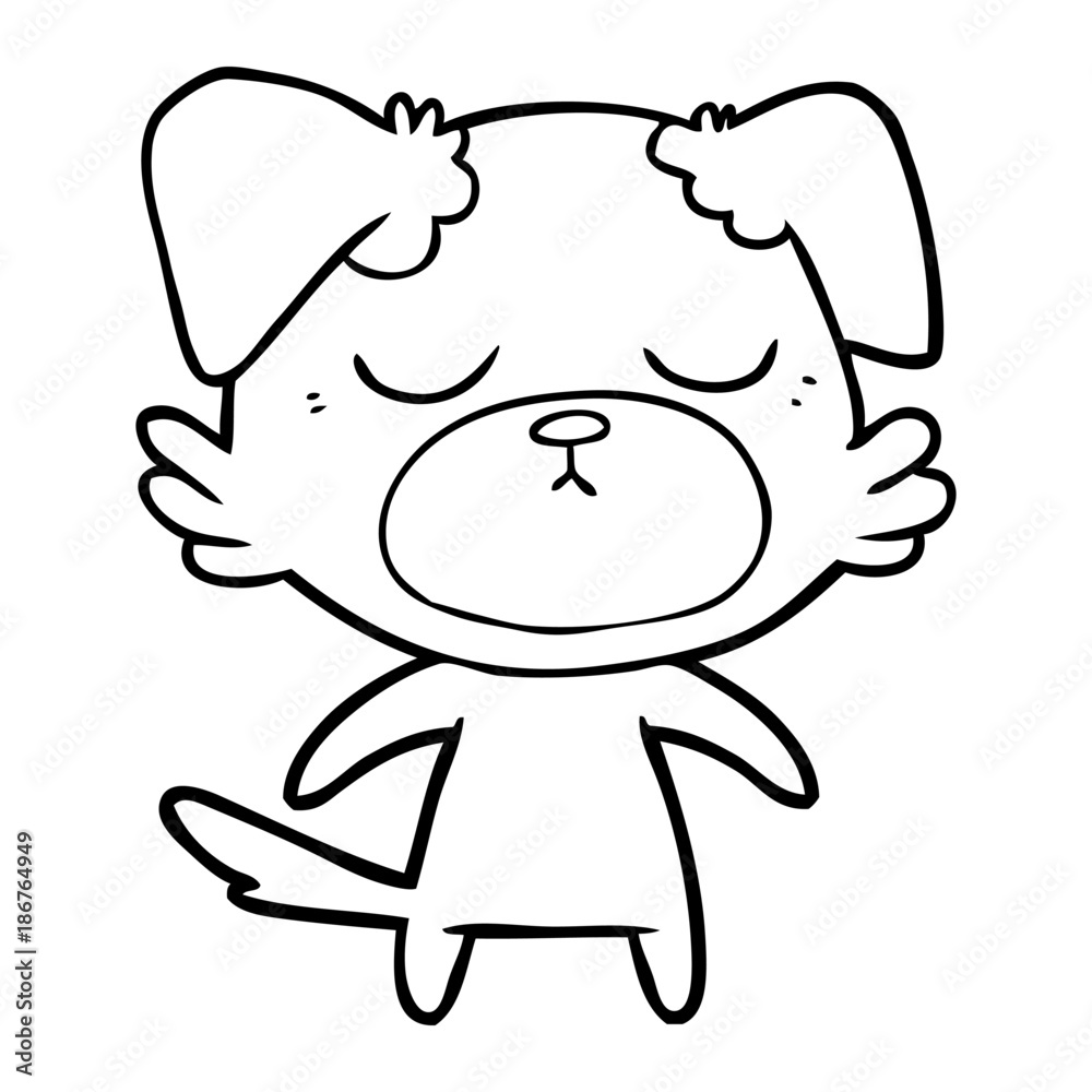 Fototapeta premium cute cartoon dog