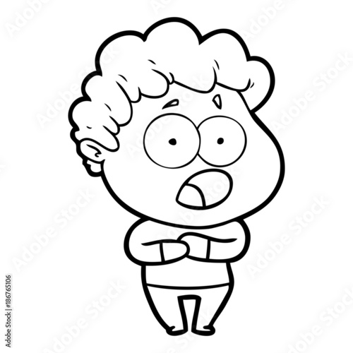 cartoon shocked man