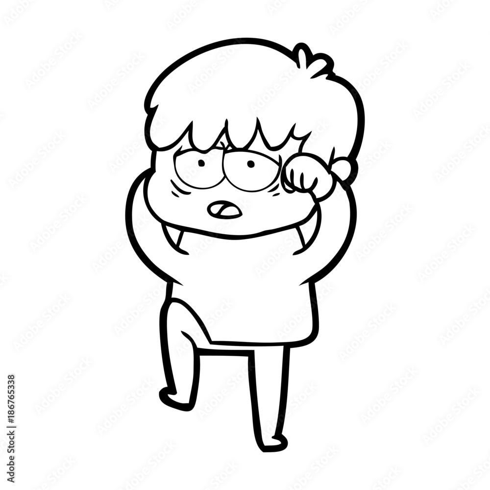 cartoon exhausted boy cartoon exhausted boy
