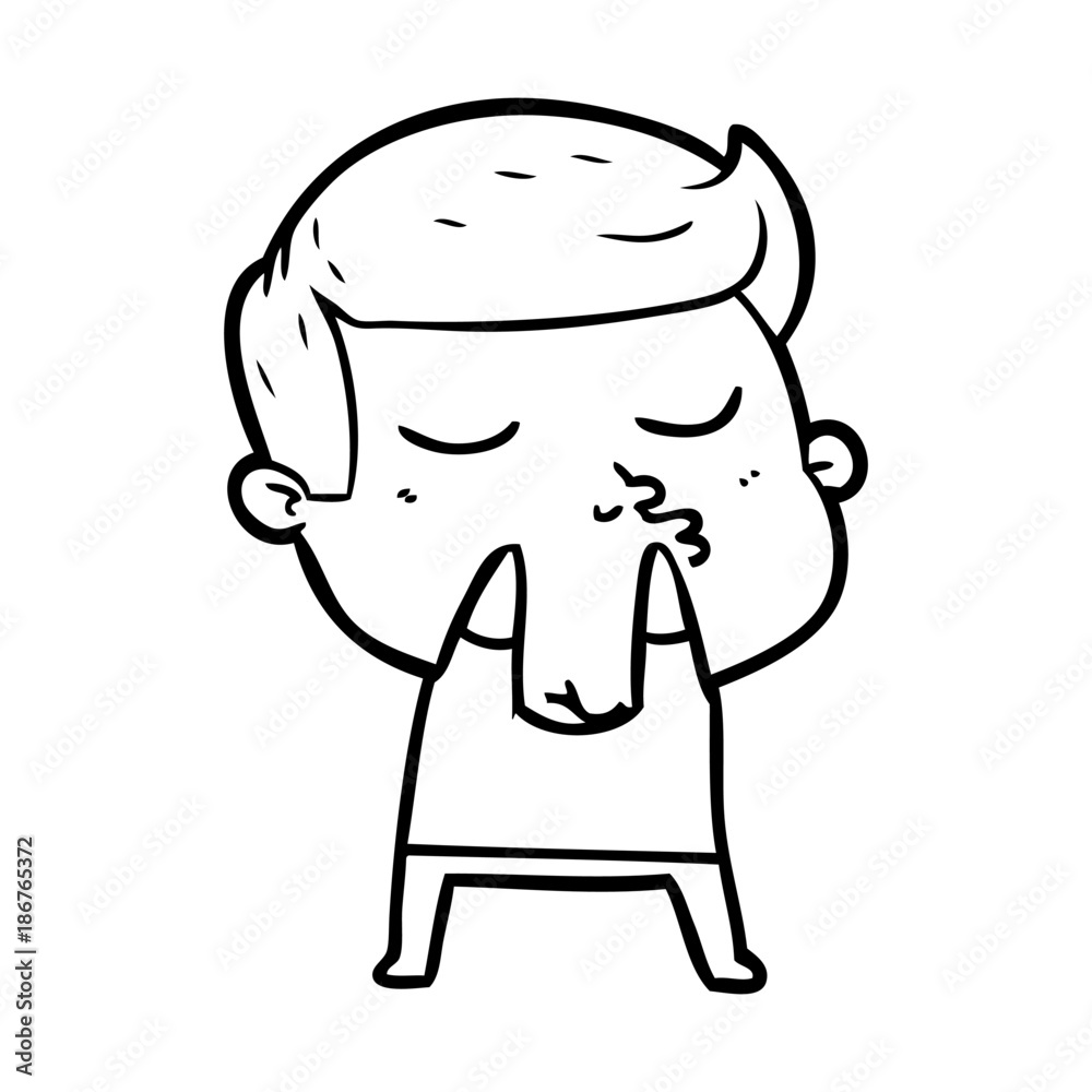 cartoon model guy pouting cartoon model guy pouting