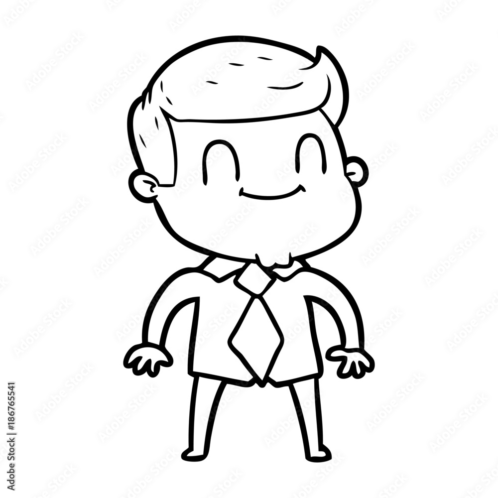 cartoon friendly man