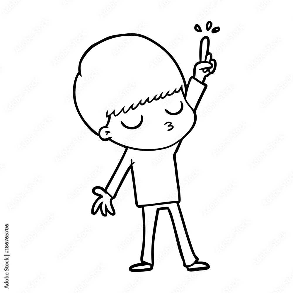 cartoon calm boy cartoon calm boy