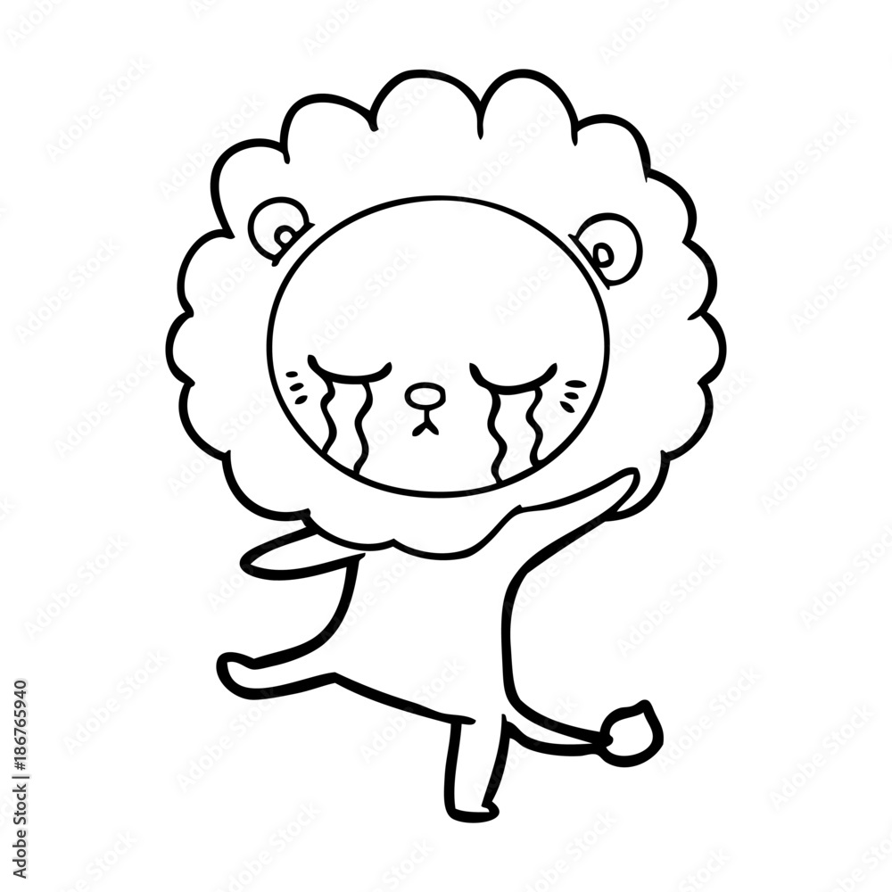 crying cartoon lion crying cartoon lion