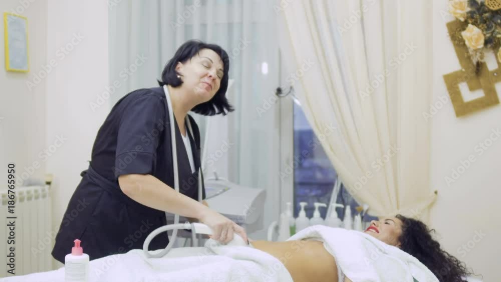 Procedure with lpg apparatus in beauty clinic Procedure with lpg apparatus in beauty clinic