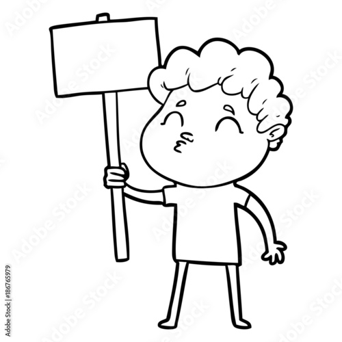 cartoon man pouting