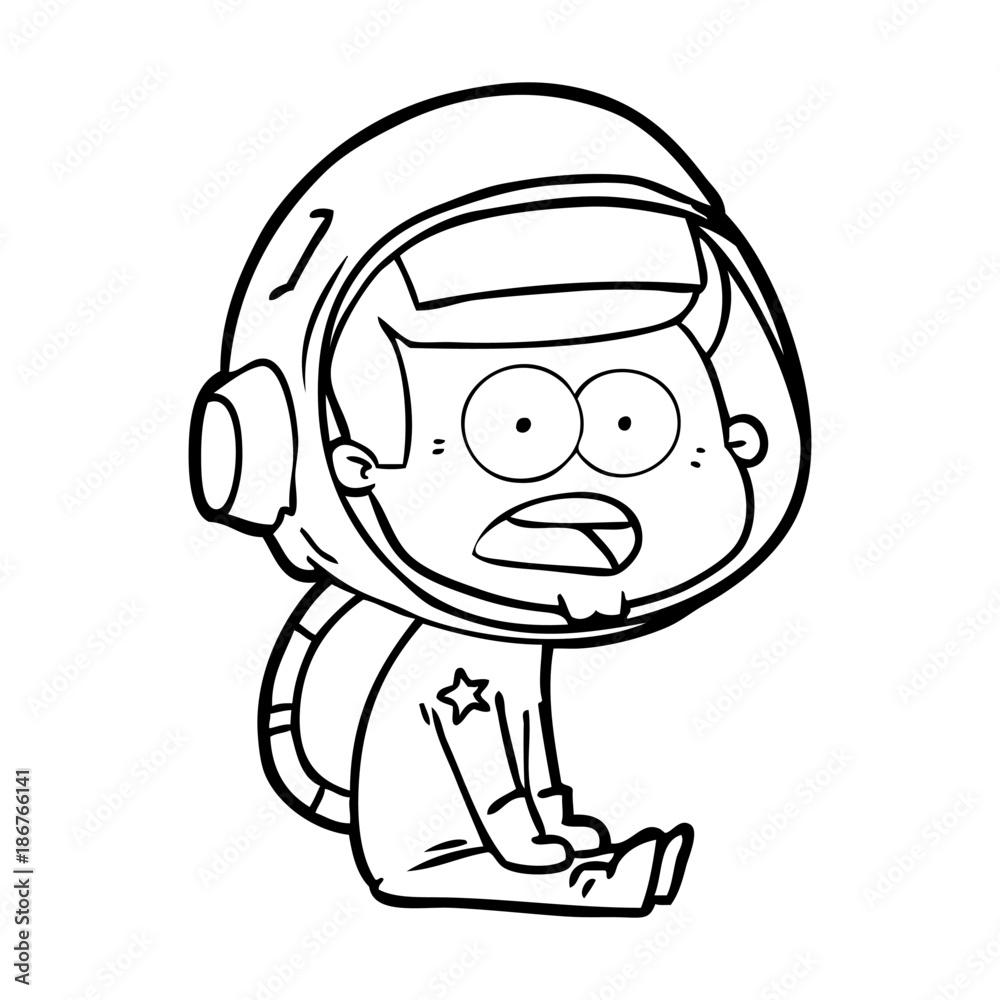 cartoon surprised astronaut cartoon surprised astronaut