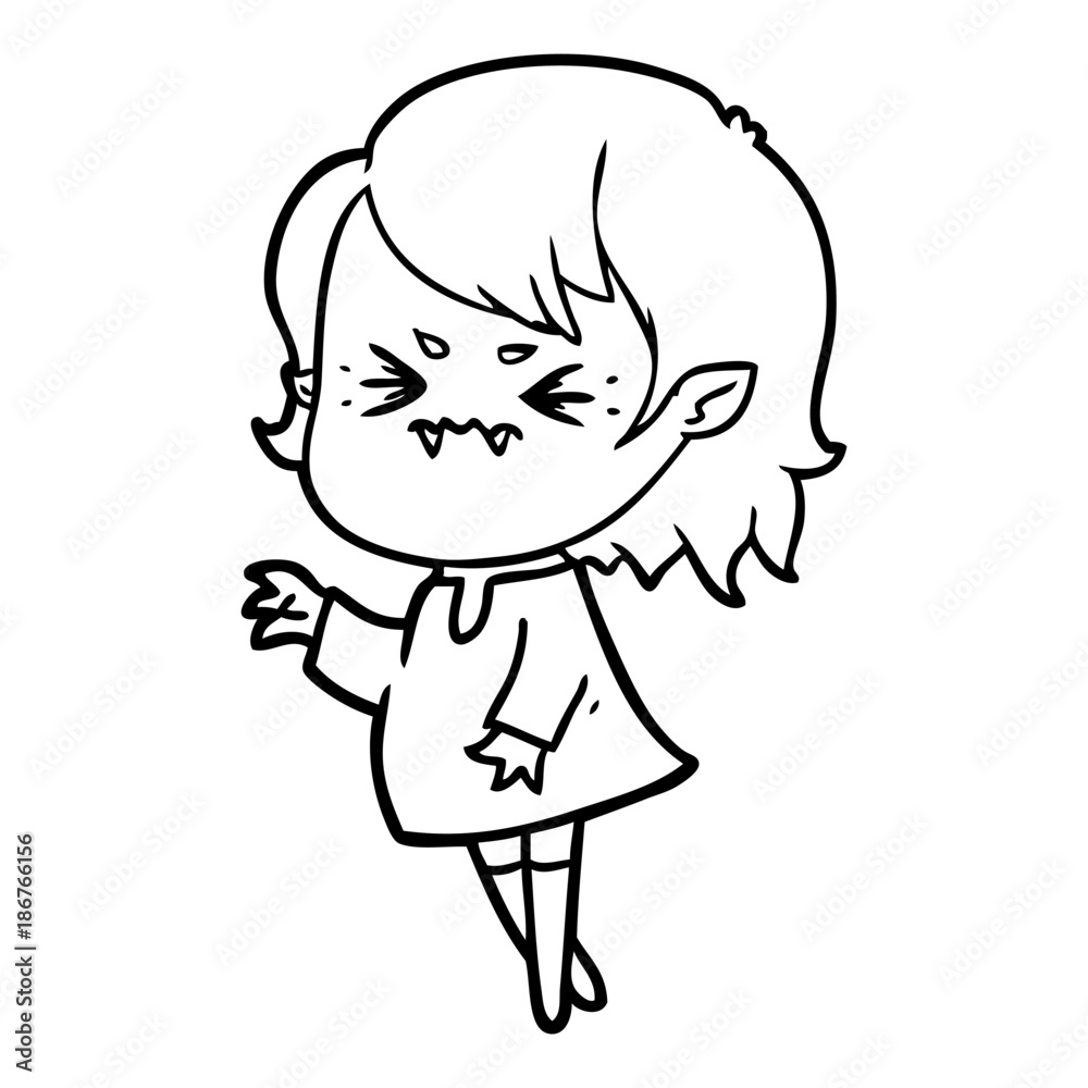 annoyed cartoon vampire girl annoyed cartoon vampire girl