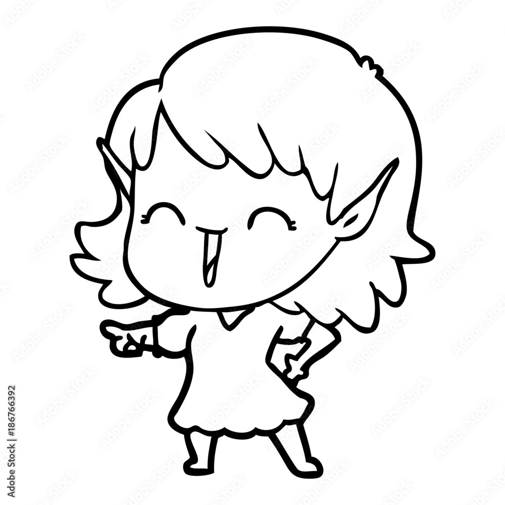 cartoon elf girl cartoon elf girl