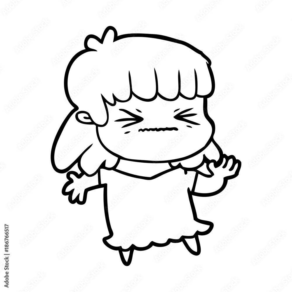 cartoon angry girl cartoon angry girl